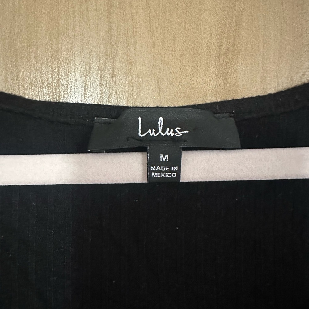 Lulu's Elegant Black Blouse